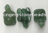 CDN437 28*45*22mm turtle green aventurine decorations wholesale