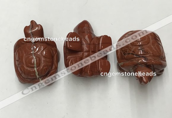 CDN440 28*45*22mm turtle red jasper decorations wholesale