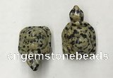 CDN441 28*45*22mm turtle dalmatian jasper decorations wholesale