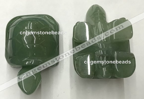 CDN458 38*55*28mm turtle green aventurine decorations wholesale