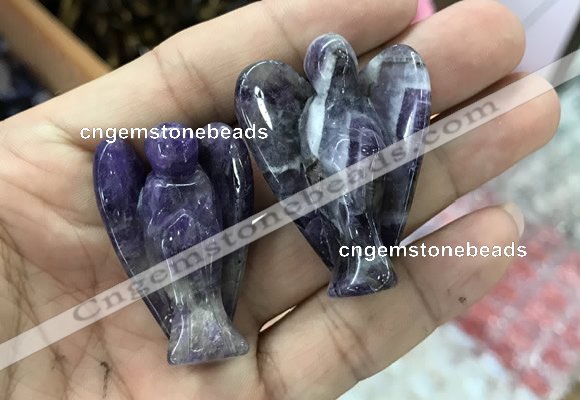 CDN472 30*40mm angel dogtooth amethyst decorations wholesale