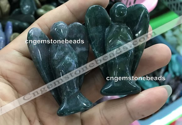 CDN500 35*50mm angel moss agate decorations wholesale