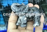 CDN518 33*65*45mm elephant black labradorite decorations wholesale