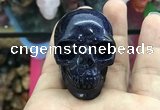 CDN553 35*50*40mm skull blue goldstone decorations wholesale