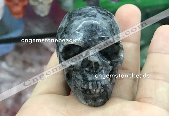 CDN556 35*50*40mm skull black labradorite decorations wholesale