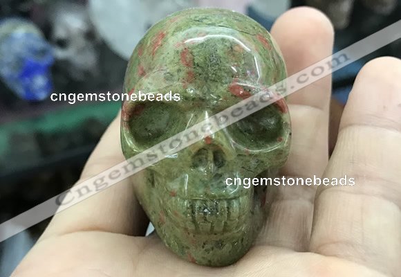 CDN561 35*50*40mm skull unakite decorations wholesale