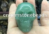 CDN563 35*50*40mm skull green aventurine decorations wholesale