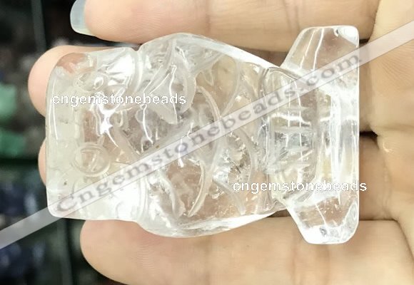 CDN570 35*50mm owl white crystal decorations wholesale