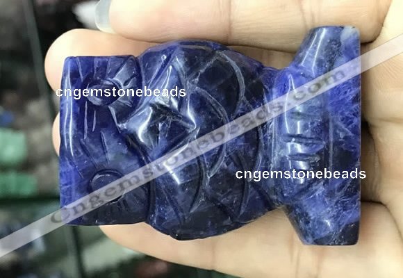 CDN573 35*50mm owl sodalite decorations wholesale