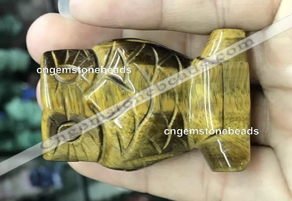 CDN579 35*50mm owl yellow tiger eye decorations wholesale