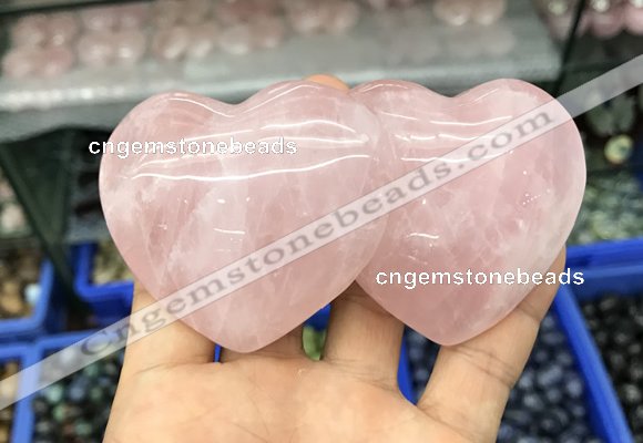 CDN591 50*90mm double heart rose quartz decorations wholesale