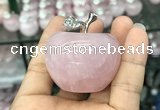 CDN596 32*45mm apple rose quartz decorations wholesale