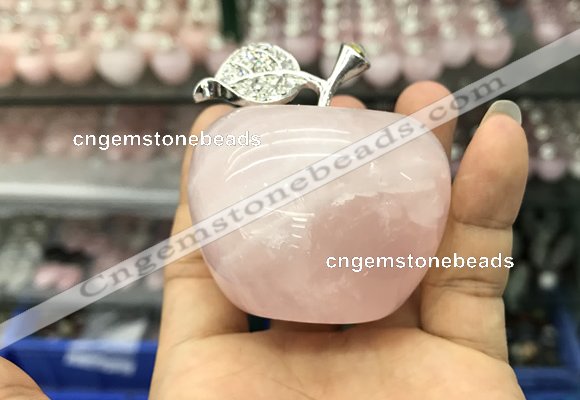 CDN597 40*55mm apple rose quartz decorations wholesale