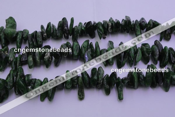 CDP73 15.5 inches 8*22mm - 12*28mm diopside chips gemstone beads