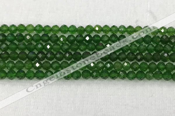 CDP78 15.5 inches 6mm faceted round diopside gemstone beads