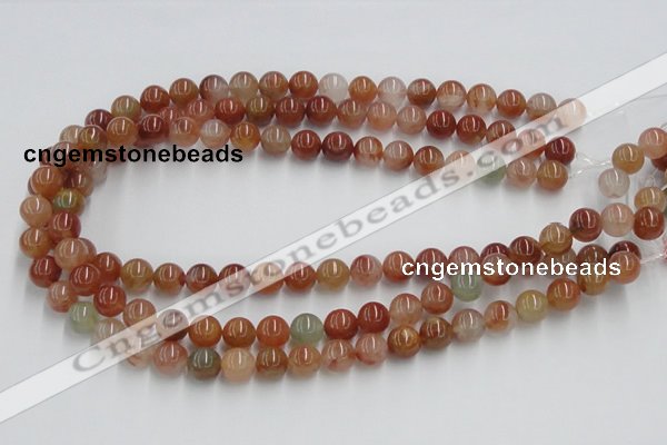 CDQ02 15.5 inches 10mm round natural red quartz beads wholesale