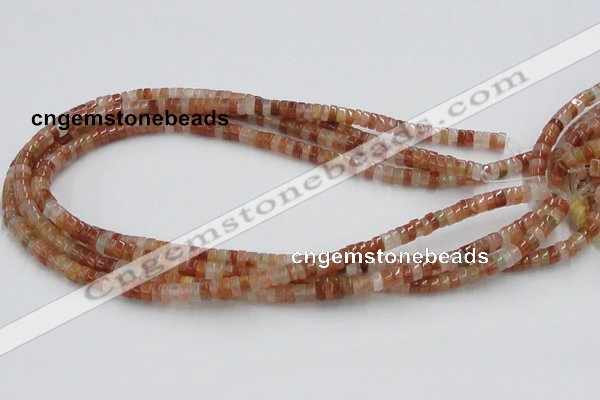 CDQ03 15.5 inches 3*6mm rondelle natural red quartz beads wholesale