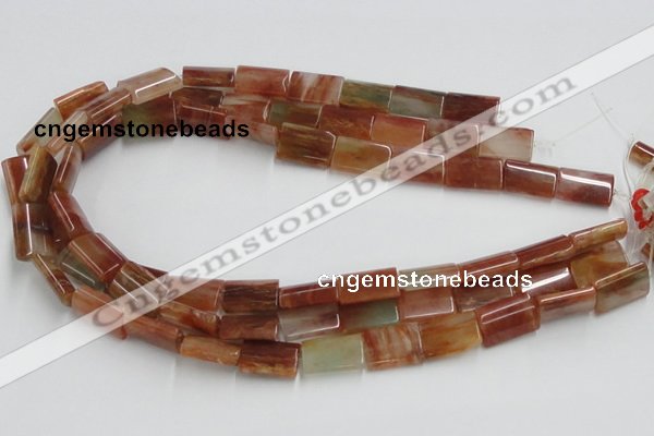 CDQ10 15.5 inches 13*18mm rectangle natural red quartz beads wholesale