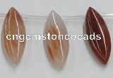 CDQ11 15.5 inches 12*30mm marquise natural red quartz beads wholesale