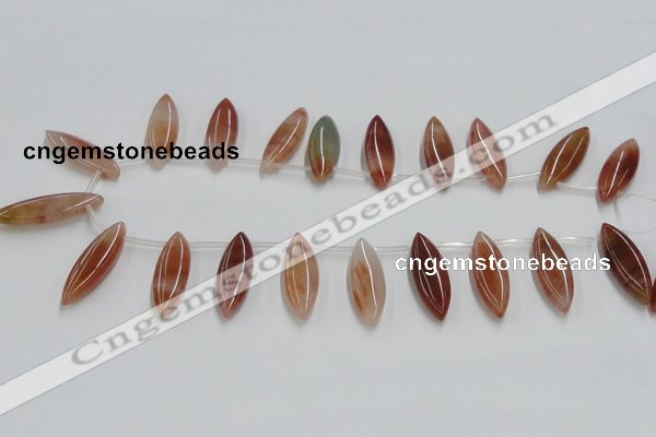 CDQ11 15.5 inches 12*30mm marquise natural red quartz beads wholesale