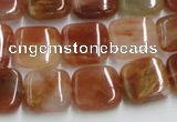 CDQ15 15.5 inches 6*6mm square natural red quartz beads wholesale