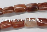 CDQ20 15.5 inches 10*14mm rectangle natural red quartz beads wholesale