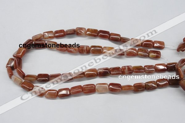 CDQ20 15.5 inches 10*14mm rectangle natural red quartz beads wholesale