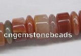 CDQ33 15.5 inches 5*16mm & 10*16mm rondelle natural red quartz beads