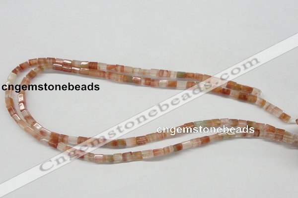 CDQ34 15.5 inches 4*6mm cuboid natural red quartz beads wholesale