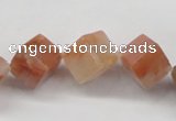 CDQ38 15.5 inches 6*6mm cube natural red quartz beads wholesale