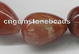 CDQ40 15.5 inches 22*30mm teardrop natural red quartz beads