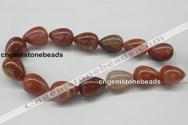 CDQ40 15.5 inches 22*30mm teardrop natural red quartz beads