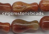 CDQ41 15.5 inches 15*30mm vase-shaped natural red quartz beads