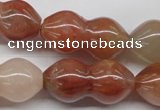 CDQ42 15.5 inches 15*30mm calabash natural red quartz beads