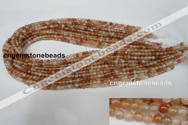 CDQ45 15.5 inches 4mm round natural red quartz beads wholesale