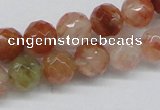 CDQ48 15.5 inches 6mm faceted round natural red quartz beads