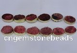 CDQ504 20*30mm - 22*30mm oval druzy quartz beads wholesale