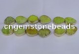 CDQ510 20*30mm - 22*30mm teardrop druzy quartz beads wholesale