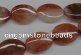 CDQ53 15.5 inches 13*18mm oval natural red quartz beads wholesale