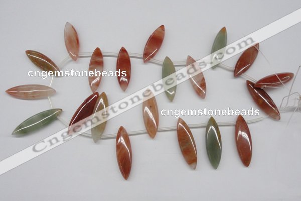 CDQ58 Top-drilled 12*40mm marquise natural red quartz beads wholesale