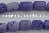 CDQ602 8 inches 6*8mm drum druzy quartz beads wholesale