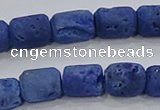 CDQ603 8 inches 6*8mm drum druzy quartz beads wholesale