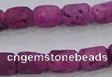 CDQ604 8 inches 6*8mm drum druzy quartz beads wholesale