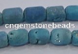 CDQ605 8 inches 6*8mm drum druzy quartz beads wholesale