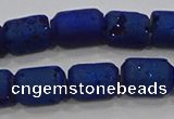 CDQ607 8 inches 6*8mm drum druzy quartz beads wholesale