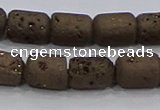 CDQ610 8 inches 6*8mm drum druzy quartz beads wholesale