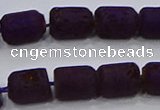 CDQ611 8 inches 6*8mm drum druzy quartz beads wholesale