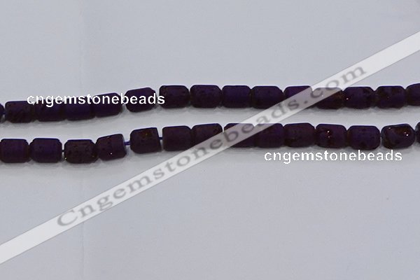 CDQ611 8 inches 6*8mm drum druzy quartz beads wholesale