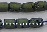 CDQ612 8 inches 6*8mm drum druzy quartz beads wholesale