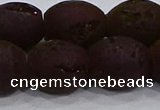 CDQ639 8 inches 12*14mm rice druzy quartz beads wholesale